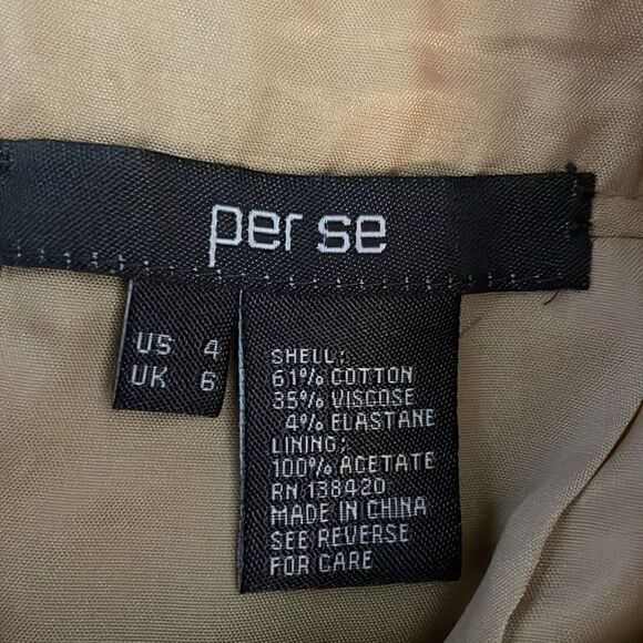 Per Se Tan Pencil Skirt - Picture 3 of 4